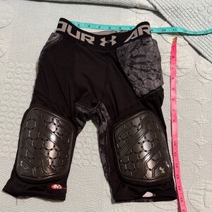 Under Armour Black and Gray Football Padded Girdle Sports Shorts